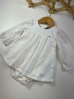 VESTIDO TRICO BRANCO - Mini Look