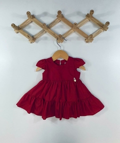 VESTIDO VERMELHO EM TRICOLINE