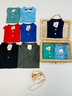 CAMISA GOLA POLO VERDE MUSGO - Mini Look