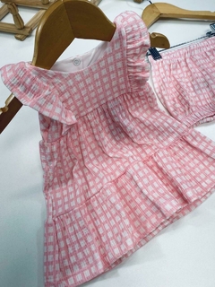 VESTIDO BABADOS ROSA SHORT - comprar online