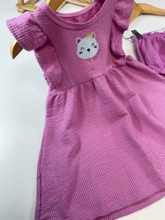 VESTIDO TEXTURIZADO FOFURA LILAS MALWEE - comprar online