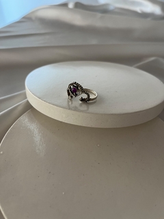 ANILLO ARABE PIEDRA VIOLETA