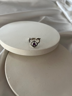 Imagen de ANILLO ARABE PIEDRA VIOLETA