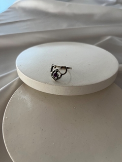 ANILLO ARABE PIEDRA VIOLETA