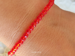 PULSERA CRISTAL ROJO 18CM