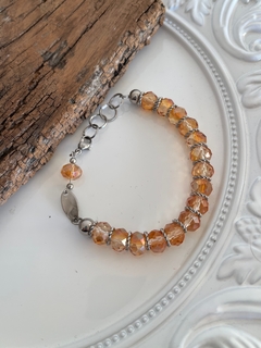 PULSERA CRISTAL CON CHAPON NARANJA en internet