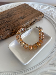 PULSERA CRISTAL CON CHAPON NARANJA