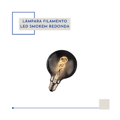 Lámpara de filamento LED Edison Smoked redonda