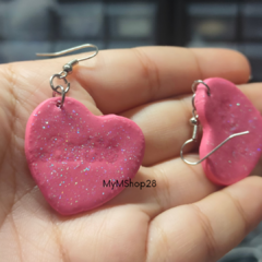 Aretes corazón Barbie