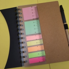 CADERNO KRAFT C/ BLOCO ADESIVO+REGUA+CADERNO - comprar online