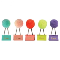 CLIPS PAPEL BINDER CLIP POM POM C/5 MOLIN - comprar online