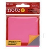 BLOCO ADESIVO TRANSPARENTE ROSA 76X76mm MOLIN