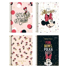 CADERNO MINNIE 1 MATÉRIA ESPIRAL UNIV CAPA DURA 80 FLS TILIBRA