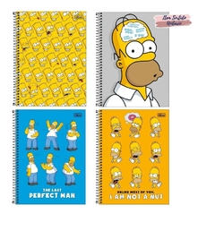 CADERNO SIMPSONS 1 MATÉRIA ESPIRAL UNIV CAPA DURA 80 FLS TILIBRA