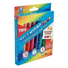 CANETA HIDROCOR COM AROMA JUMBO FRUITS 8 CORES TRIS