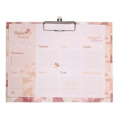 PRANCHETA HORIZONTAL A4 MINNIE C/ PLANNER PERMANENTE DAC