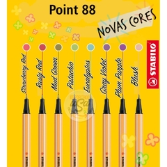 CANETA STABILO POINT 88 KIT C/8 NOVAS CORES - comprar online