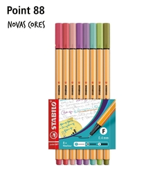 CANETA STABILO POINT 88 KIT C/8 NOVAS CORES