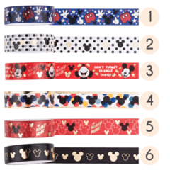 FITA ADESIVA WASHI TAPE MICKEY C/3 MOLIN - comprar online