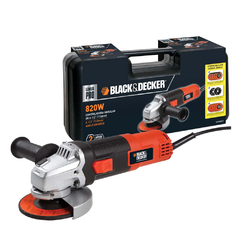 ESMERILHADEIRA 4 1/2 (115MM) 820V 127V COM 12 DISCOS E MALETA BLACK E DECKER G720K12-BR