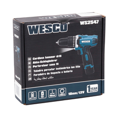 PARAFUSADEIRA/FURADEIRA DE IMPACTO 12V 10MM WS2547 WESCO - Lojas Northwest