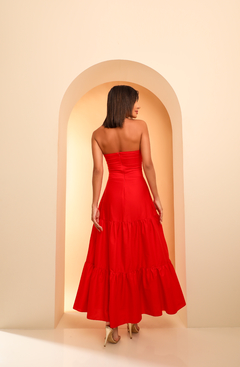 Vestido Longuete Multiformas Vermelho - comprar online