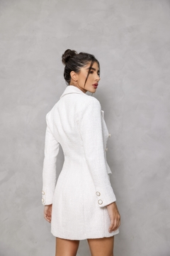 Casaco Vestido em Tweed Off White - comprar online