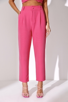 Conjunto Calça e Cropped Rosa - Lory Store