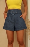 Shorts Sarja com Cinto Jeans