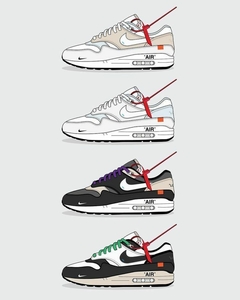 Quadro/ Porta Retrato - "Air Max 1 x Off-White" na internet