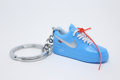 Chaveiro 3D - Air Force 1 Low x Off-White "MCA University Blue"