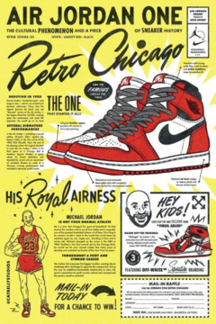 Quadro/ Porta Retrato - "Air Jordan 1 Retro Chicago" na internet