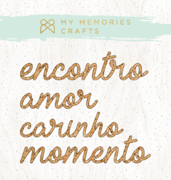 Kit com 2 Unidades - Palavras Adesivadas em Cortiça - My Memories Crafts - Coleção Meus Encontros - MMCMEN-10