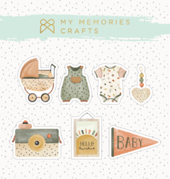 Kit com 2 Unidades - Chipboard Estampados - Coleção Meu Tesouro - My Memories Crafts - MMCMTE-10