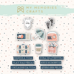 3 Unidades - Aplique Chipboard - Coleção Meus Momentos - My Memories Crafts - MMCMOM-13