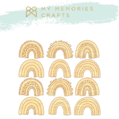 Kit com 3 Unidades - Madeira Adesivada - My Memories Crafts - Coleção My Little Big Love - MMCMLB-10