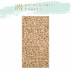 Kit com 3 Unidades - Alfabeto Adesivado em Cortiça - My Memories Crafts - Coleção My Little Big Love - MMCMLB-14