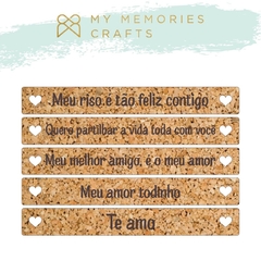 Kit com 3 Unidades - Tags em Cortiça Adesivada - My Memories Crafts - Coleção My Love - MMCMLV-13