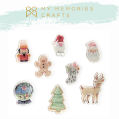 Kit 3 Unidades - Acrílicos Adesivados - My Memories Crafts - Coleção My Memories From Christmas - MMCMMC2-11