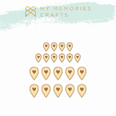 Kit 3 Unidades - Kit de Localizador - My Memories Crafts - Coleção My Travel - MMCMT2-13