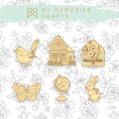 3 Unidades - Madeirinhas - Coleção Minha Vida - My Memories Crafts - MMCMV-17