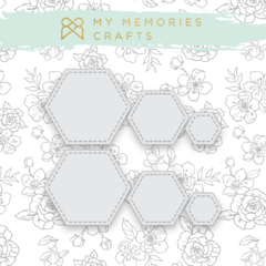 3 Unidades - Hexágonos Transparentes - Coleção Minha Vida - My Memories Crafts - MMCMV-20