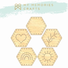 Kit com 3 Unidades - Madeiras para Bordar - My Memories Crafts - Coleção Minhas Estações - MMCMES-10