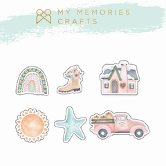 Kit com 3 Unidades - Acrílicos Estampados - My Memories Crafts - Coleção Minhas Estações - MMCMES-11