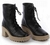 Bota Coturno Solado Bege Preto Raphaella Booz - comprar online