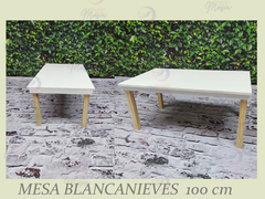 MESA BLANCA NIEVES 100 CM