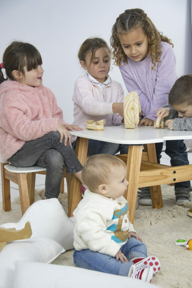 Compre Mesa De Estudio Para Niños Montessori, Mesa Y Silla Para