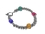 pulsera bolitas y piedras colores