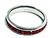 Anillo cubics rojos