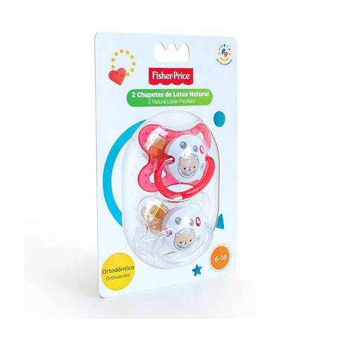 Mfp 3221 Fisher Price 2 Chupete Latex C/ Tetina 18 A 24 M - UPA Mayorista